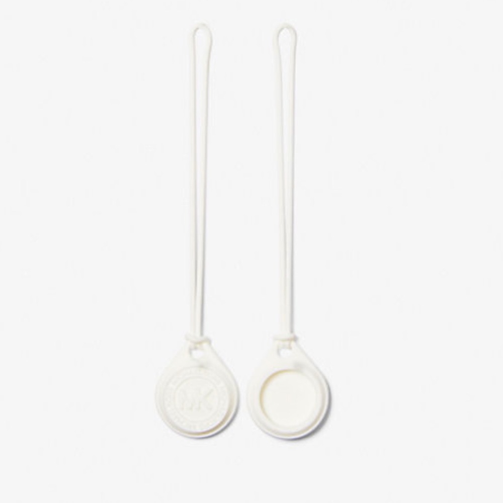 SEALED! Michael Kors Set of 2 Air Tag Holders White NEW!